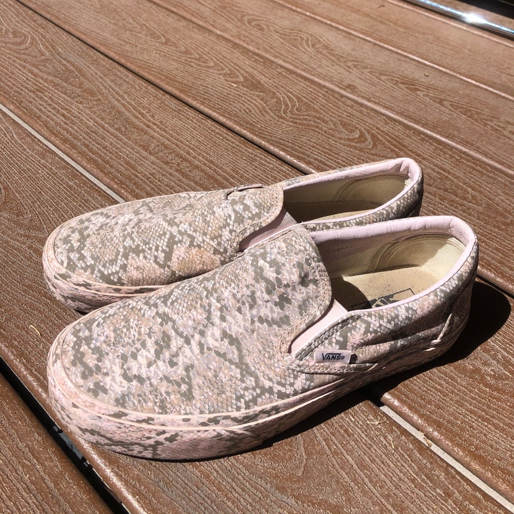 Vans Mauve Snakeskin Mono Classic Slip-on Wmns 9